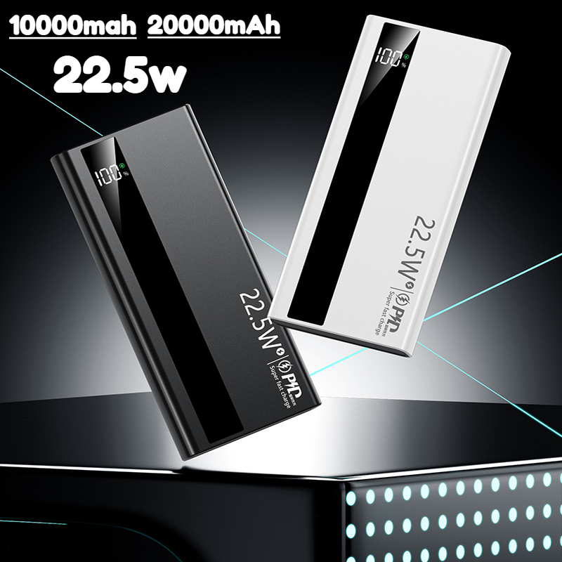 Solar Charger Panel Foldable - 20000mAh Power Bank Fast Charging 22.5W